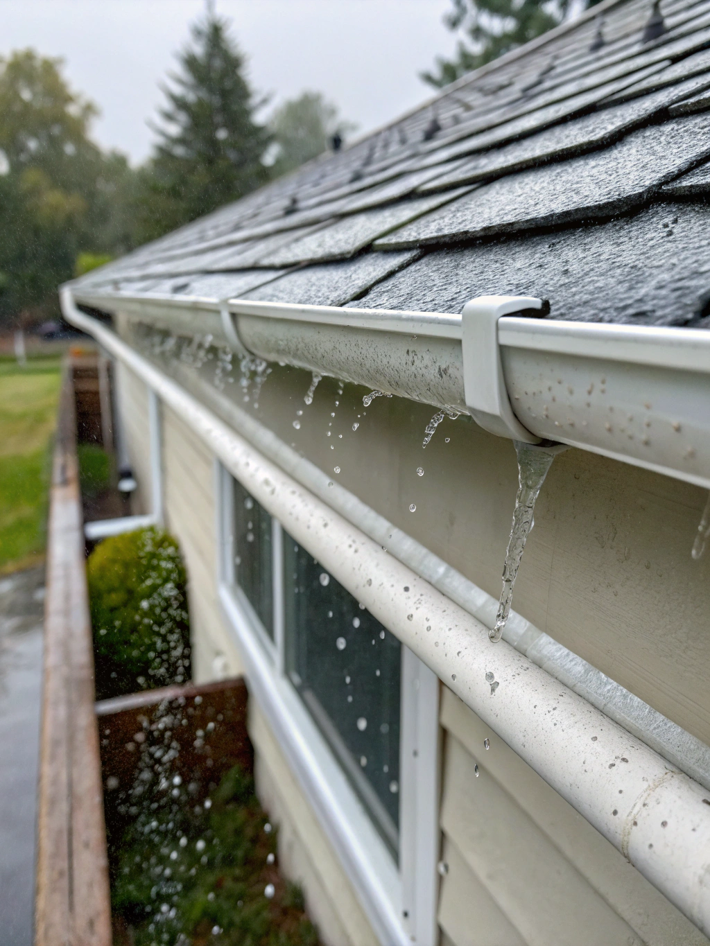Custom copper gutter system on a historic home